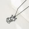Cazador Hollow Fox Pendant Necklaces for Women Cute Animal Neck Chains Stainless Steel Jewelry Birthday Gifts Wholesale