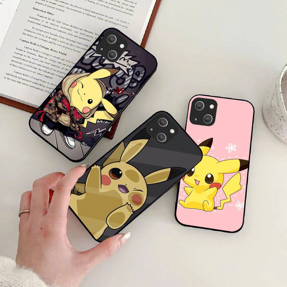 Мягкий чехол KK-44 Pikachu для Xiaomi Poco F5 F6 M6 X3 X6 Redmi 10A 10C 12C 13C 9A 9C 9T A3 A3X Note 8 9 10 11 12 13 C65 C50 C51 C55 Pro Plus 4G 5G