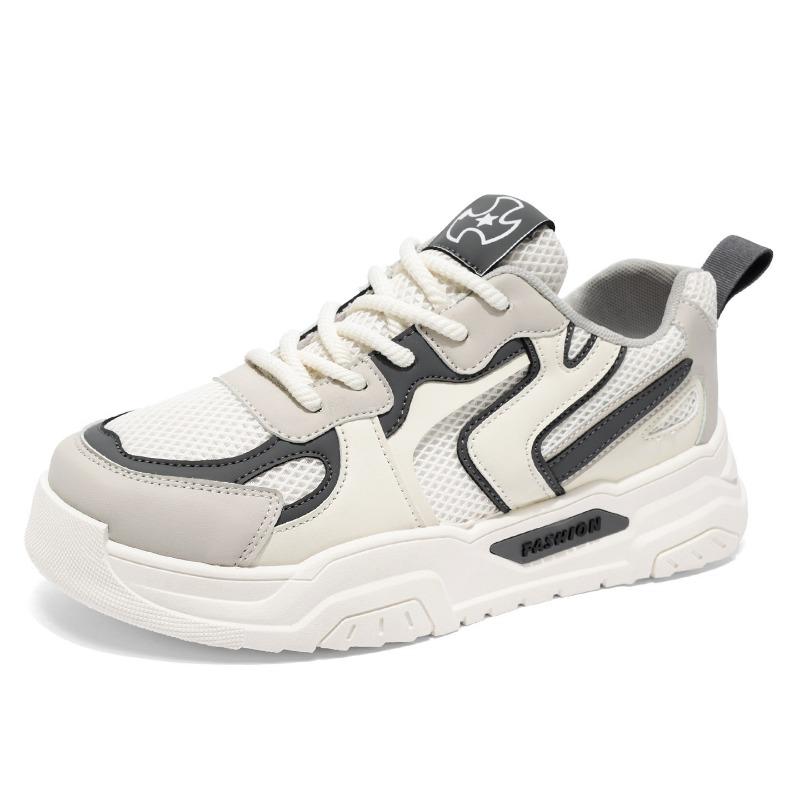 Осенняя мужская обувь новая дышащая сетка белые туфли мужской тренд универсальная платформа спортивная и повседневная обувь для скейтборда