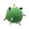 Интерактивная игрушка-мяч для собак для агрессивных жевательных тренировок, декомпрессия, устойчивая к укусам, плюшевая ручка, игрушки для собак с колокольчиками, товары для домашних животных