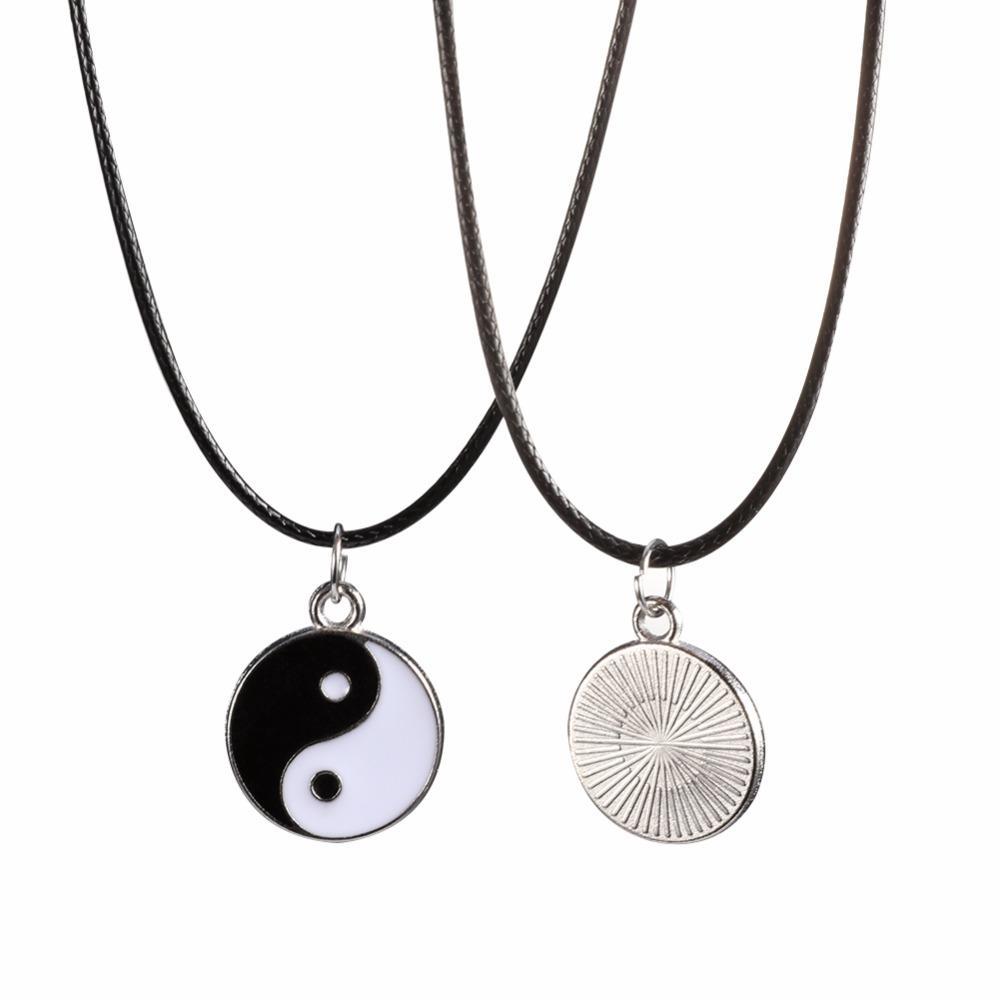 Модное очарование, ожерелье для влюбленных, ожерелье с подвеской Инь-Ян, для пары, для сестры, для дружбы, подарок AVE
