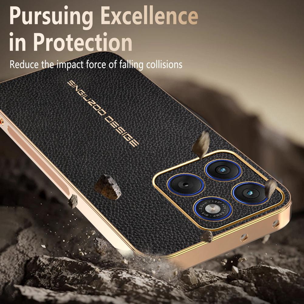 Классический чехол с электрооцинкованной рамкой из кожи личи для Moto Edge 70 60 Fusion Stylus 50 Neo Ultra 50 Pro 40 G Play Pure