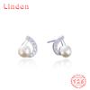 Линдон стерлингового серебра 925 пробы синтетический жемчуг серьги серьги-капли для женщин подарки на свадьбу