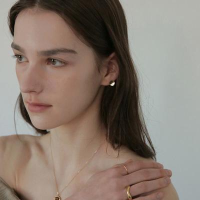 Современные серьги-клипсы Celine из посеребренного золота 14 карат