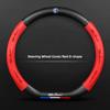 Carbon Fiber Car Logo Styling Leather Steering Wheel Cover Auto Accessorie For Alfa Romeo 159 166 Spider Giulia Giulietta 156 GT