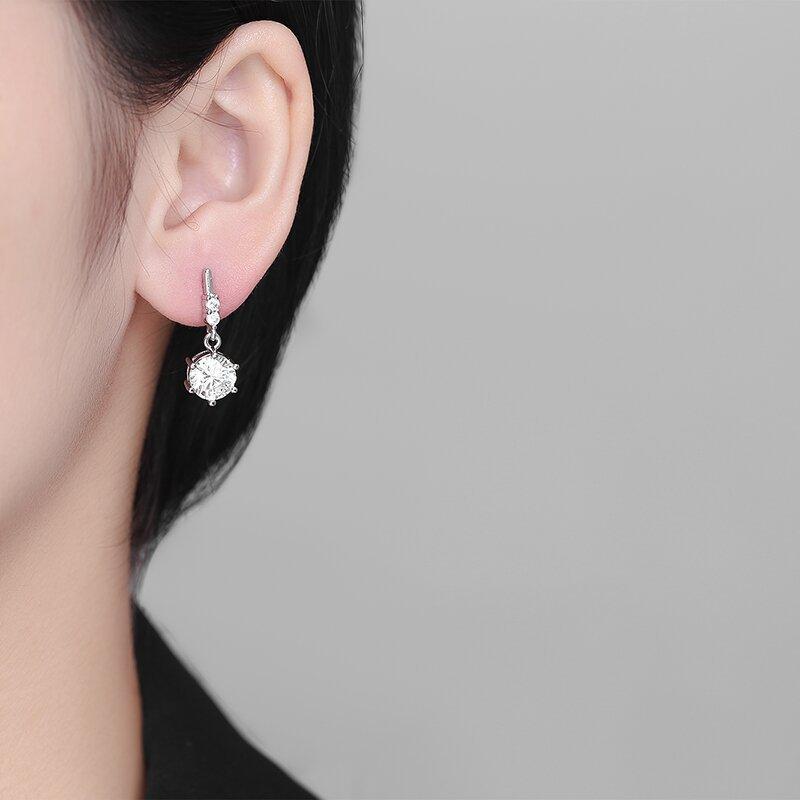 Серьги Шестигранные двухкаратные серьги-гвоздики с кисточками Умные серьги Seiko Quality
