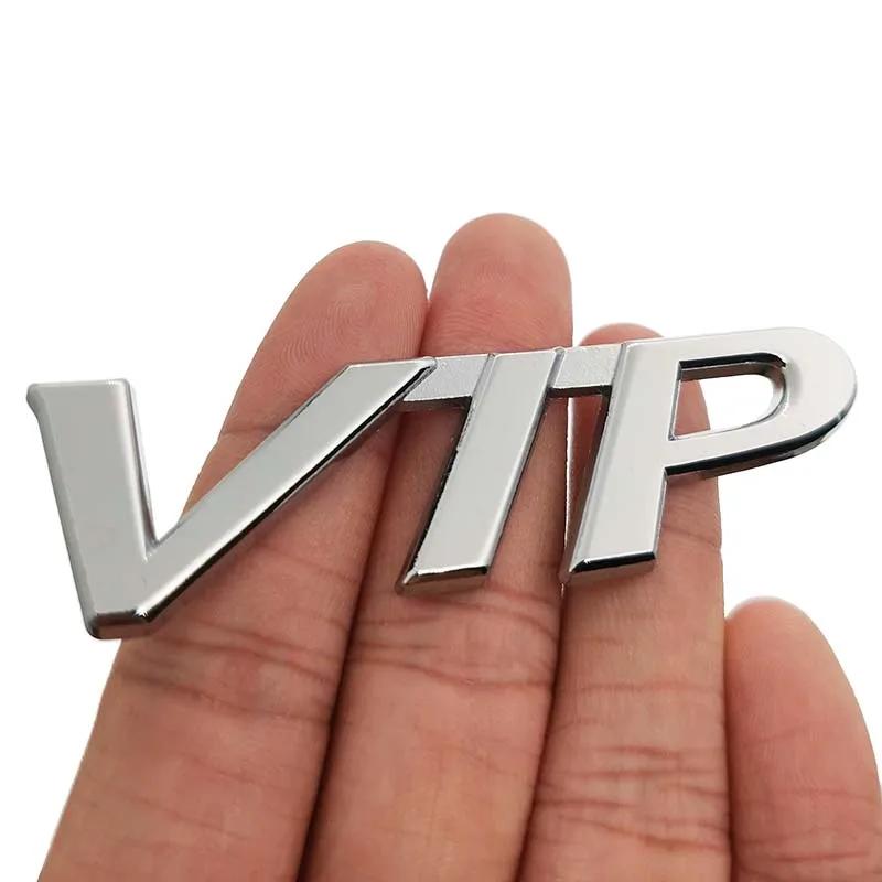 1pcs Car 3D Metal VIP Emblem Badge Decal Car Sticker for Teana Peugeot Bmw KIA MAZDA TOYOTA HONDA Car Side Decoration pr2