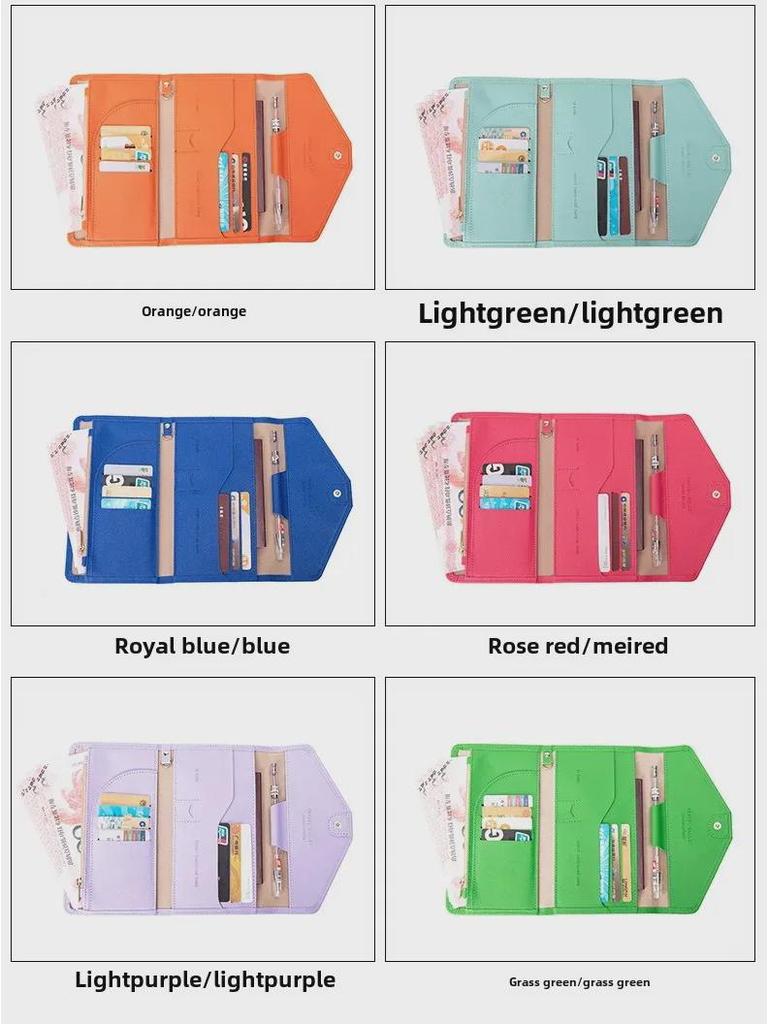 Держатель паспорта Xiangyin RFID: Кожаный дорожный кошелек тройного сложения с отделениями для удостоверения личности и карт