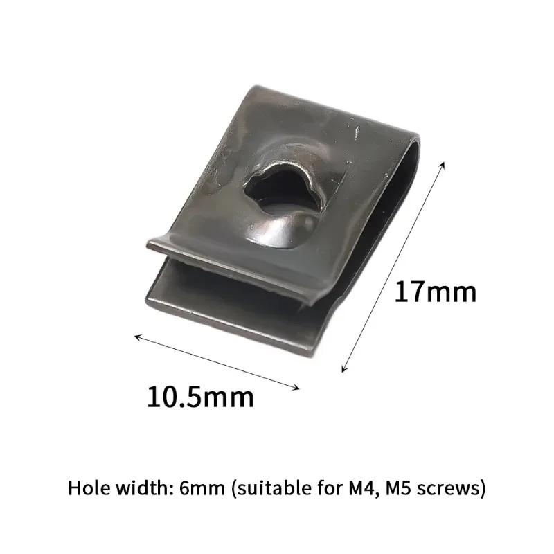 160pcs Car Metal Screw Clips Mixed Set U-Type Fastener Clip with Screw Anti-rust Fender Bumper Protection Buckle Iron Sheet Screw