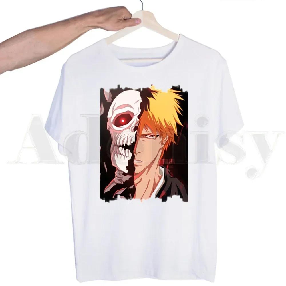 Блич Аниме Куросаки Ичиго Зараки Кенпачи Футболки Мужская Мода Летние Футболки Футболка Топ Футболки Уличная Одежда Харадзюку Смешные