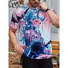 Summer Round Neck 3D Anime Character Print Top Fashionable Casual Short Sleeved Men's T-shirts
