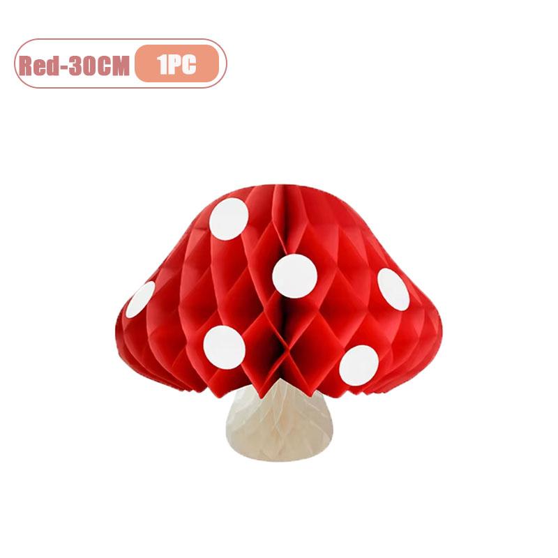 Mushroom Honeycomb Ball Ornament Hangable Decoration For Party Wedding Easter Christmas Home Nursery And Festive Scene Decor