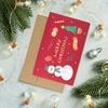 1 Set Greeting Card Cute Cartoon Designs Merry Christmas Card Smooth Writing Greeting Card for Festive Holiday