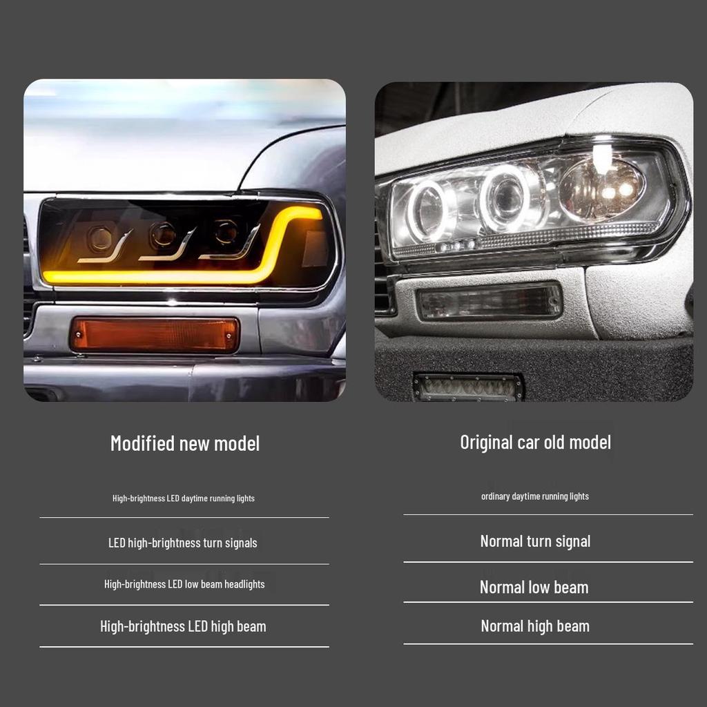 Светодиодная сборка фар с динамическими поворотниками для Toyota Land Cruiser LC80 90-02