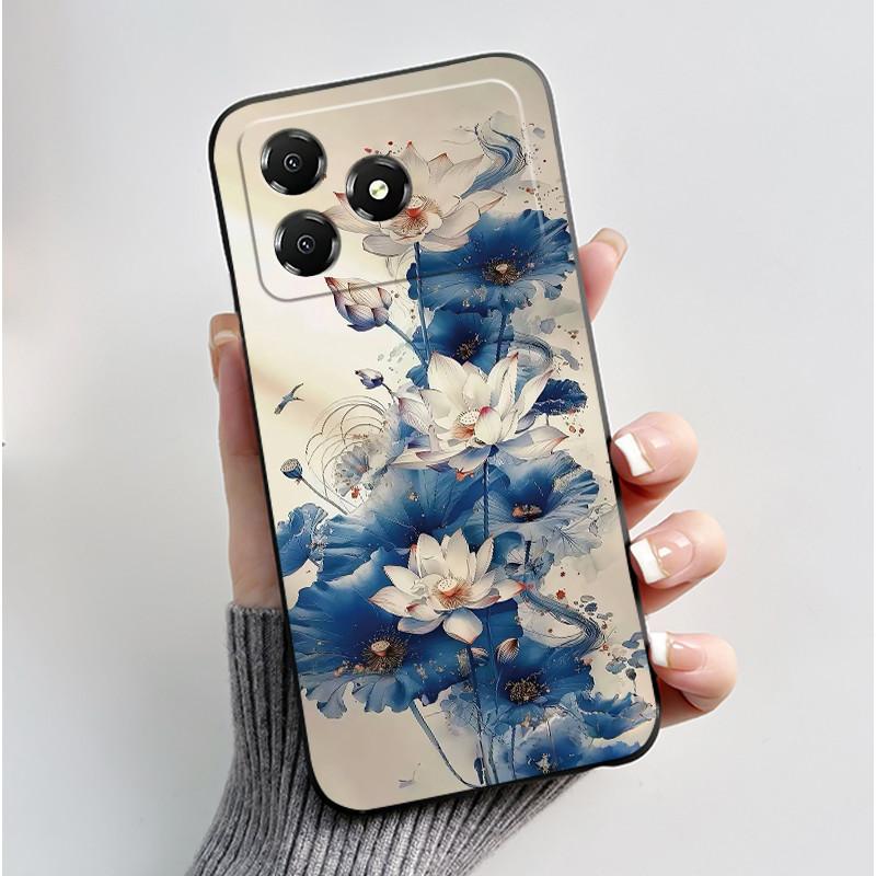 Чехол для телефона ZTE Blade A36 Чехол Z2472 Эстетичный Роскошный Милый Крутой Для Мальчиков Девочек Черный Матовый Мягкий Силикон Защитная Задняя Крышка