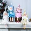 NEW 35cm Flower Fairy Pixie Elf Dolls Toy Christmas Tree Pendant Ornaments Elf Hanging Decoration Navidad Natal New Year Gifts