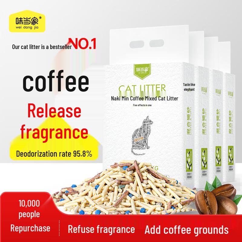 Wei Dang Jia 5-в-1 Смешанный тофу бентонитовый кошачий наполнитель