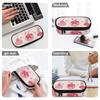 Pencil Bag Practical Strong Polyester Fabric Zip Around Closure with Mesh Pocket Removable Divider and Pen Slots for Boys Girls