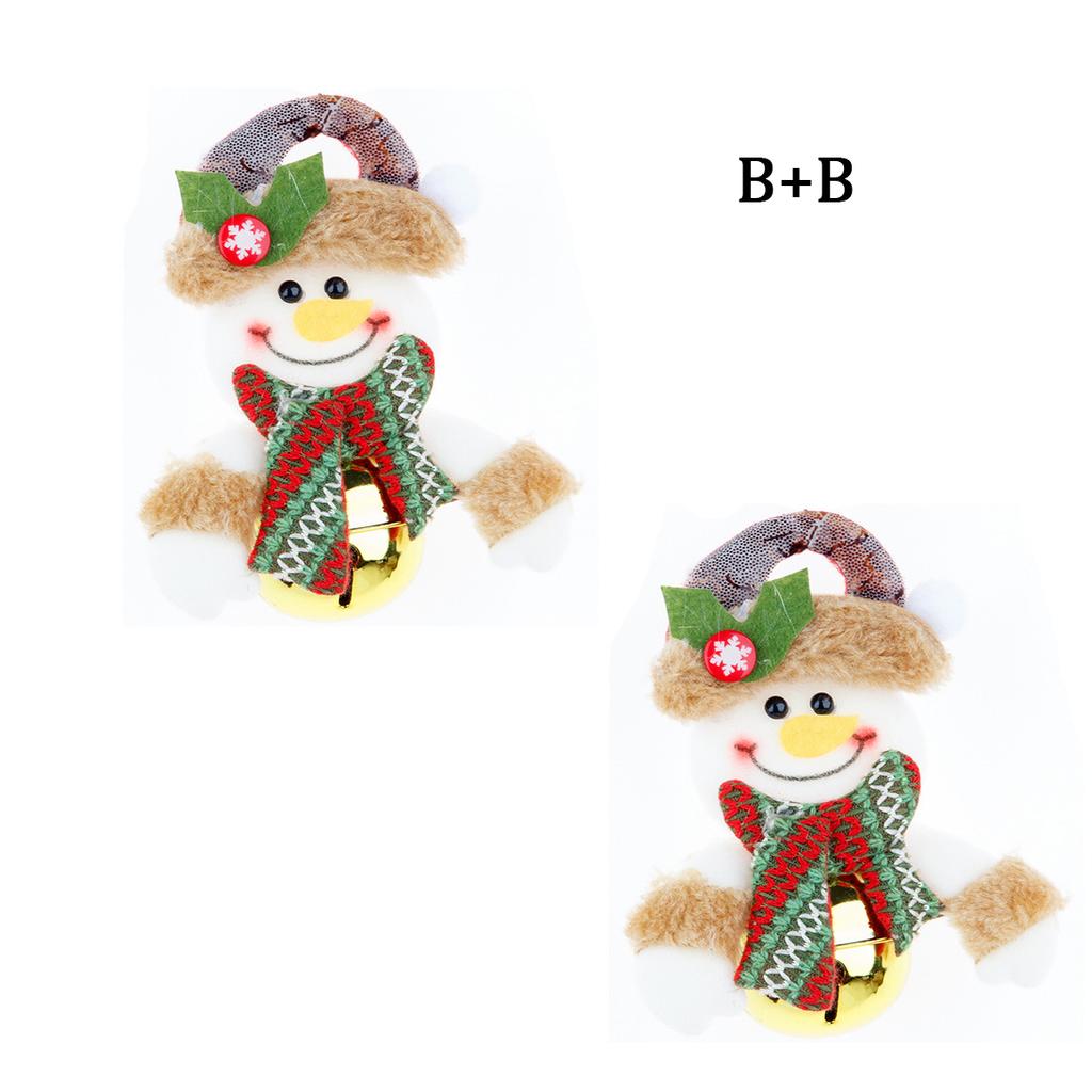 Рождественский колокольчик, рождественская кукла, мультяшный металлический круглый колокольчик, украшение для рождественской елки