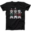 Merry Christmas Cats Cute Winter Festive Santa Funny Gift Black T Shirt 217