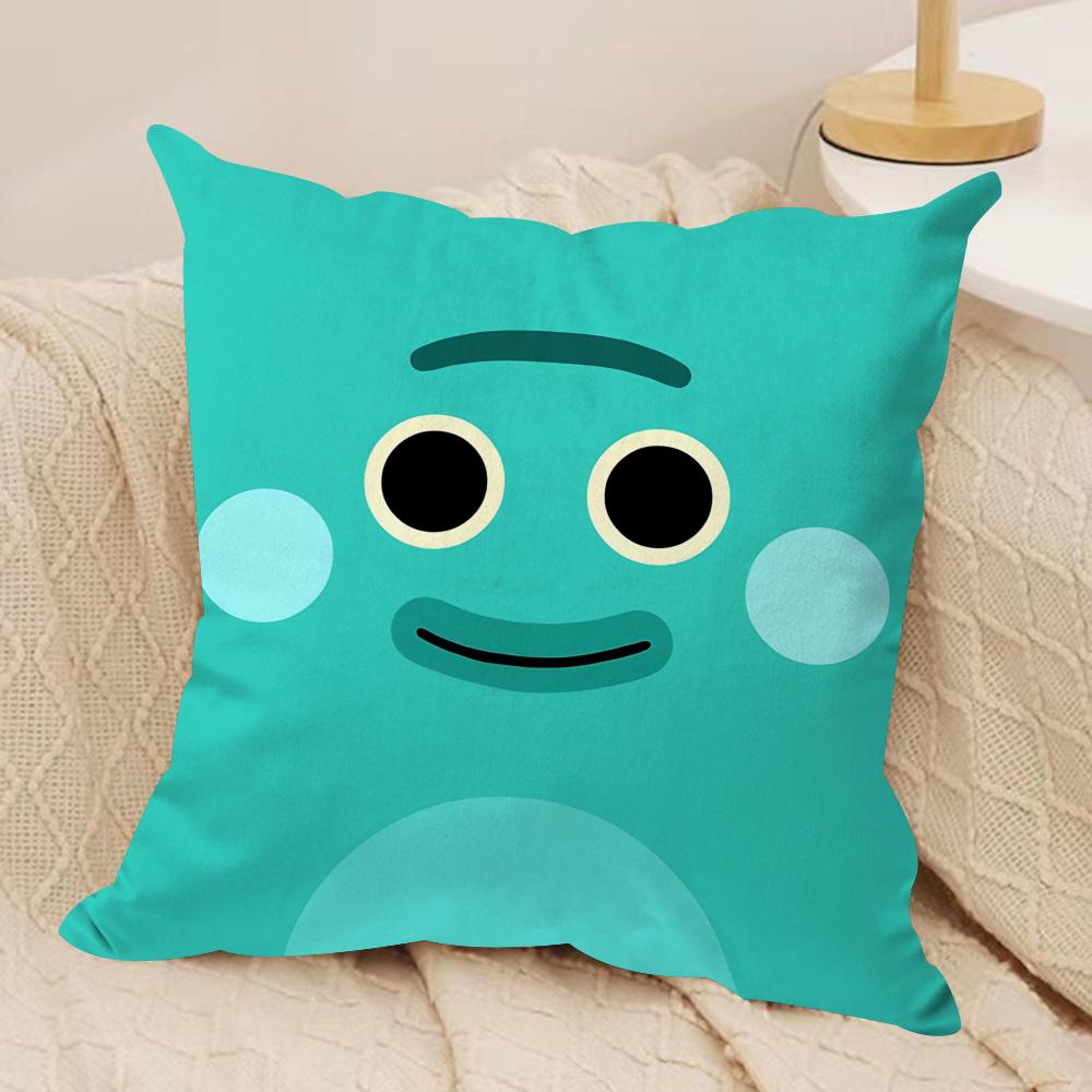 Anime The Bumble Nums Cushion Cover Silky Short Plush DoubleSided Printed Pillow Case for Sofa All Seasons Home Decor Gift