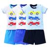 Kids Baby Boy Girl 2Pcs Set Short Sleeve Trousers T Shirt Suit Summer Cartoon Cotton Outfits