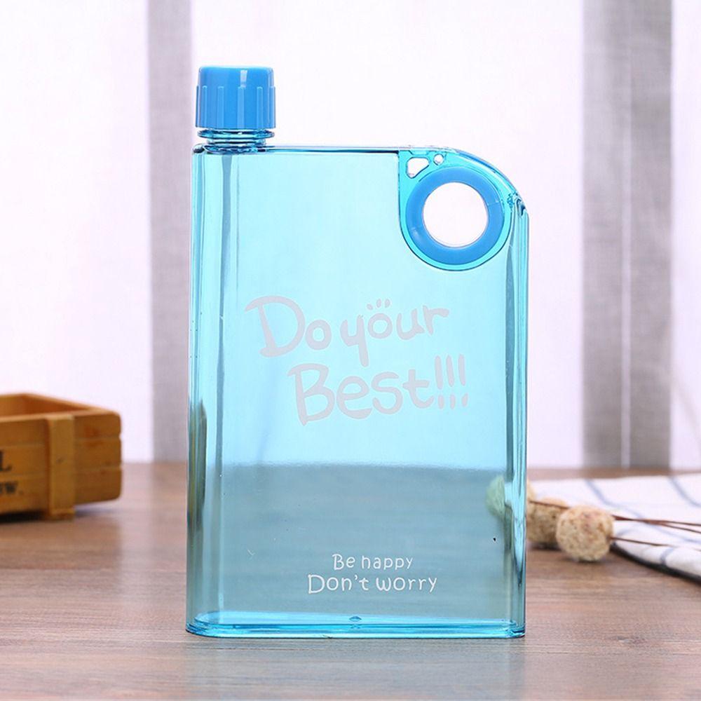 Дорожная прозрачная многоразовая бутылка для напитков плоская бутылка для воды стакан для сока пластик