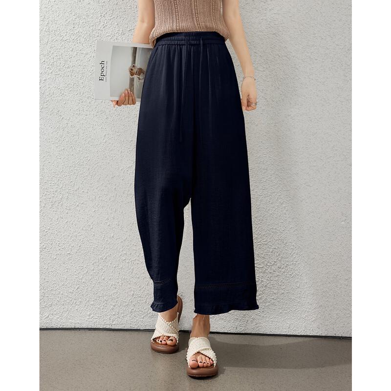 TERRE BLEUE Женские летние укороченные повседневные брюки