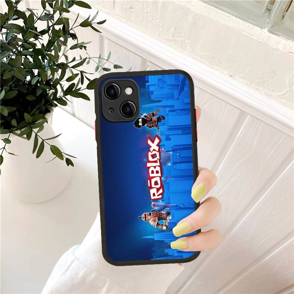 Чехол для телефона EZ27 R-Robloxs для iPhone 16 15 14 13 12 11 Pro Max 7 8 6 6s Plus Матовый чехол