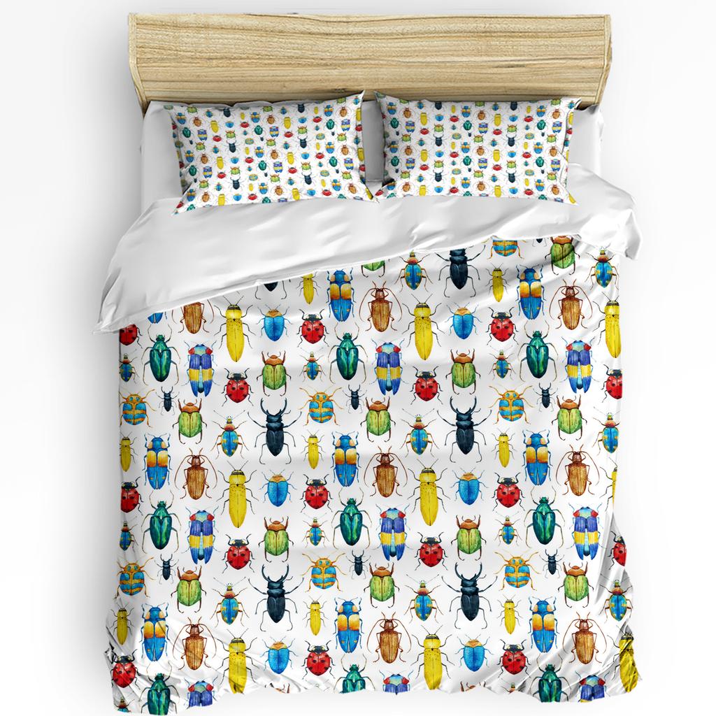 Bee Honey Flower Yellow Printed Comfort Duvet Cover Pillow Case Home Textile Quilt Cover Boy Kid Teen Girl 3pcs Bedding Set