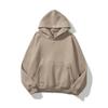 Autumn Winter Hoodies Solid Color Double Layered Hooded Loose Shoulder Casual Sports Long Sleeves Sweatshirt Trendy Men Women