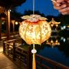 Team Building Art Project Spring Festival Lantern DIY Material Kit, Light Up Handmade Persimmon Shaped Hanfu Accessory Photo Prop with Tassel