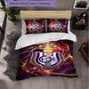 Anderlecht FC Themed Bedding 3Pcs Duvet Cover Set Decorative Bed Linen For Teen Room Home Decoration