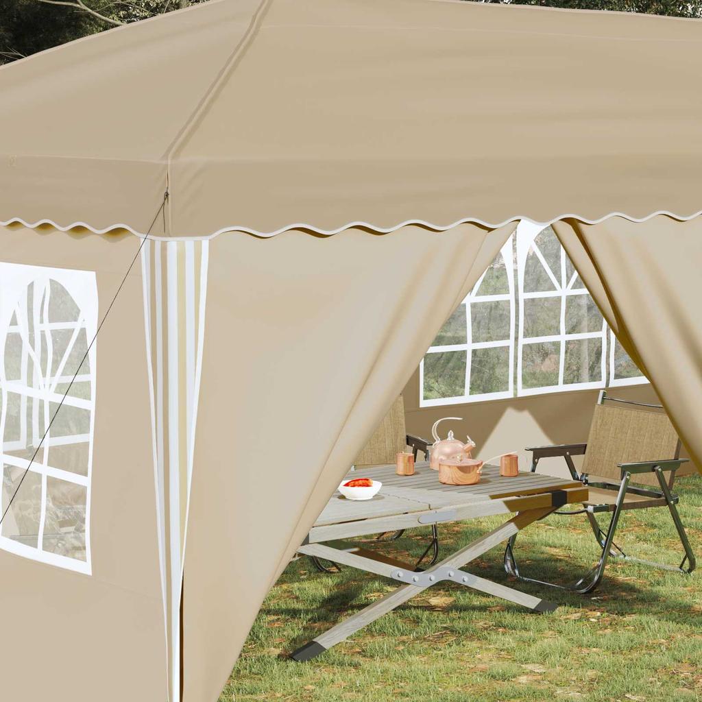 Pop up Party Tent 575 x 288 x 245 cm Cream