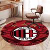 AC Milan Printed Round Rug Carpet Chair Rug Area Rug Entryway Doormats,for Office Chair Living Room Bedroom Kitchen Room.