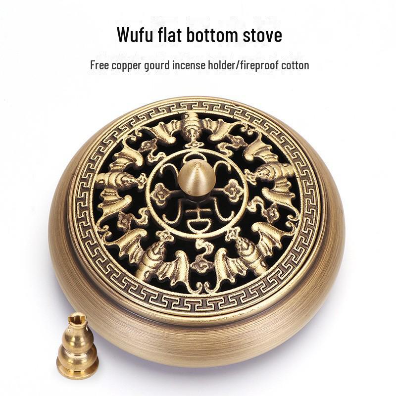 Латунная курильница с плоским дном Jinlian для домашнего и внутреннего использования