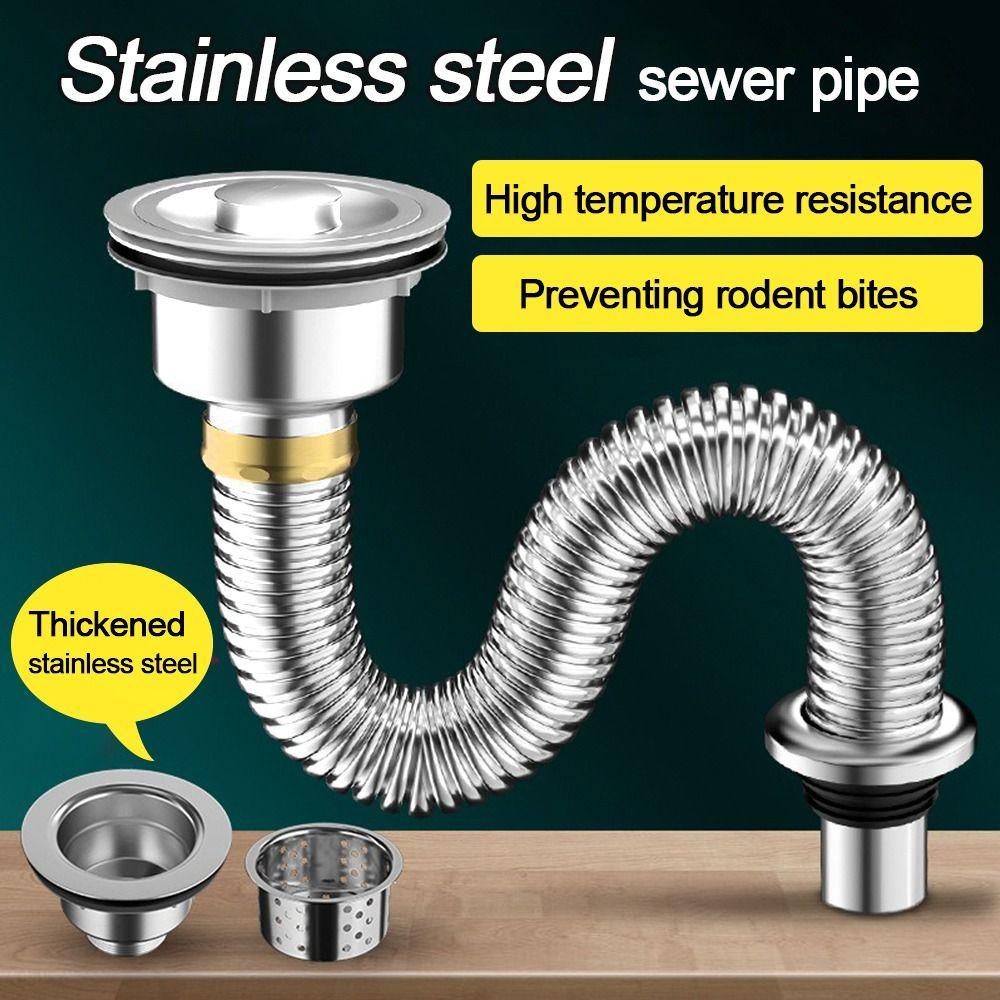 Water Hose Kitchen Sink Drain Pipe Anti-odor Drain Tubing Pipe Durable Sewer Drainer  Universal