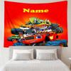 Custom Name Truck Print Tapestry, Backdrop, Easy Setup, Ideal for Bedroom, Office & Living Room, with Aesthetic Wall Hanging Decor.