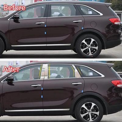 Для Kia Sorento 2009- 2013 2014 2015 2016 2017- Накладки на стойки кузова B C, полоски, крышки, нержавеющая сталь, автомобильные аксессуары
