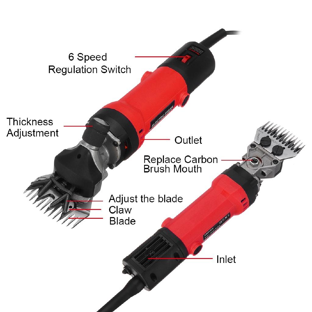 1200 Вт 13 зубьев Электрическая машинка для стрижки шерсти овец и домашних животных Набор для стрижки Стрижка Шерсть Стрижка Коза Домашнее животное Принадлежности для стрижки Животноводческая стригальная машина