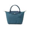 Le Pliage Green Сумка-тоут 'Пельмень' складная с короткими ручками из переработанного холста Маленькая женская сумка-тоут Цвет: Павлиний синий 1621919P89