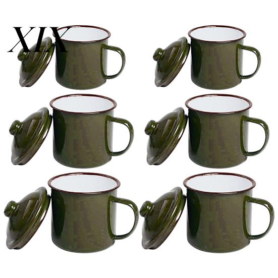 Bottle 360/500/660ML Milk Cup Anti-rust Healthy Eco-friendly Retro Dining Water Mug with Lid Household Supplies