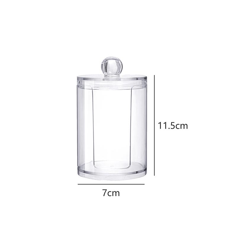 Acrylic Transparent Cotton Swab Storage Box Makeup Organizer Storage Box Cotton Swab Cosmetic Box Bathroom Bedroom Storage