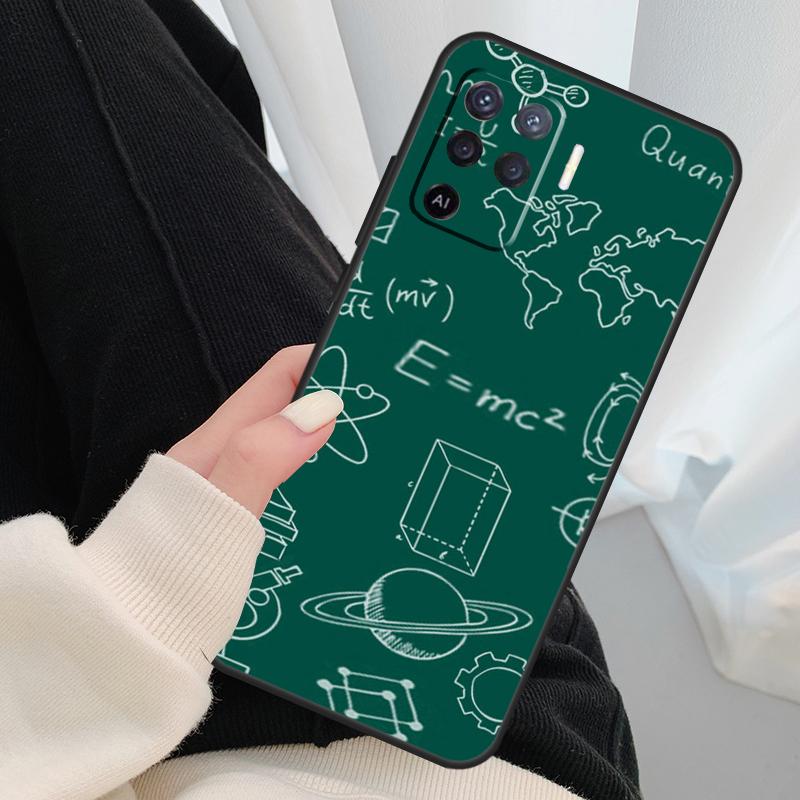 E=mc2 Mathematical Physical formula Case For Oppo A18 A38 A58 A78 A98 A80 A60 A40 A96 A76 A16 A94 A74 A54 A15 A17 A57 A77 A5 Pro