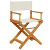 Folding Director Chairs 2 Pcs Cream White Fabric
