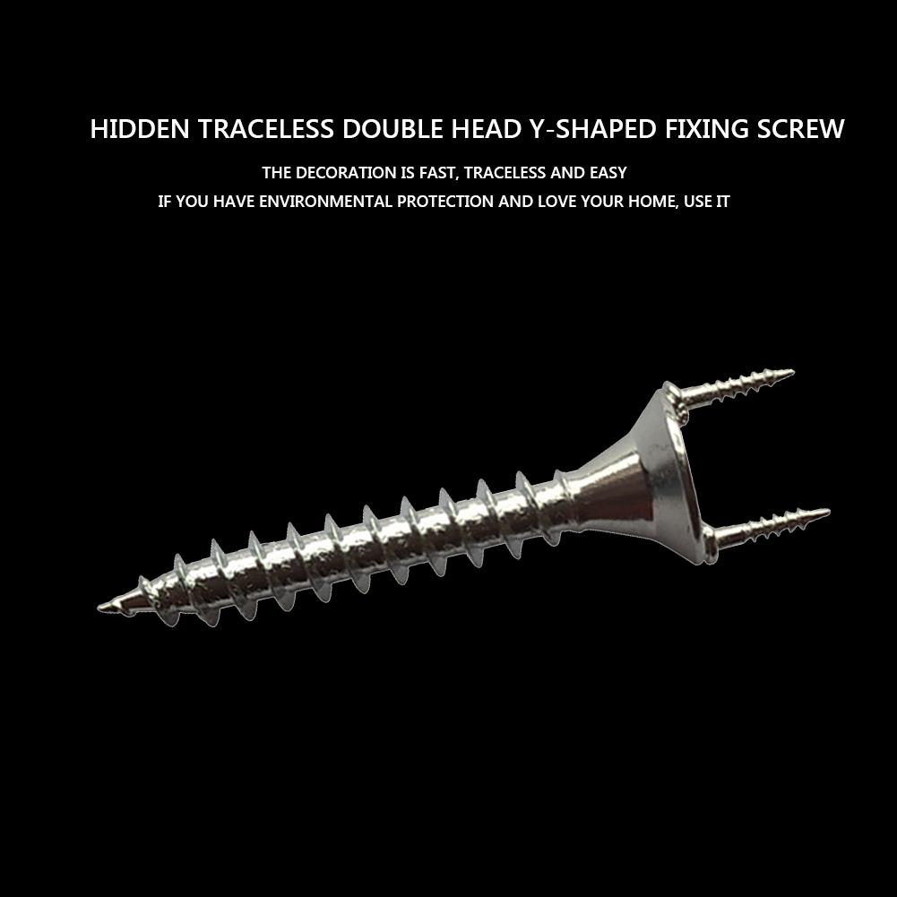 50 шт. двусторонние бесшовные гвозди для плинтуса Y-образной формы, невидимые шурупы для ног