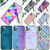 Акварельный Чехол для Телефона с Рисунком Чешуи Русалки Для iPhone 16 15 Pro Max 12 13 Mini 11 14 Pro Max XR 16 15 Plus 16e Чехол