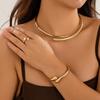 Personalized Geometric Metal Smooth Spring Open Collar Bracelet Female Punk Simple Necklace Choker