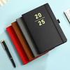 Ежедневник 2025, организация на весь год, ежемесячные еженедельные страницы, блокнот, обложка из искусственной кожи, эластичная застежка, планировщик