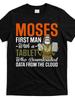 Humorous Jewish Easter Moses Board Data Cloud Joke T-Shirt Unisex 2025 Summer Short Sleeve Printed T